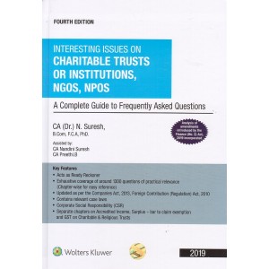 Wolters Kluwer's Interesting Issues on Charitable Trusts or Institutions, NGOS, NPOS by CA. (Dr.) N. Suresh